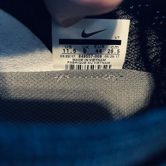 Nike Air VaporMax Midnight Fog Grey Running Shoes 849557-009 Mens 10 Womens 11.5 - Picture 10 of 16